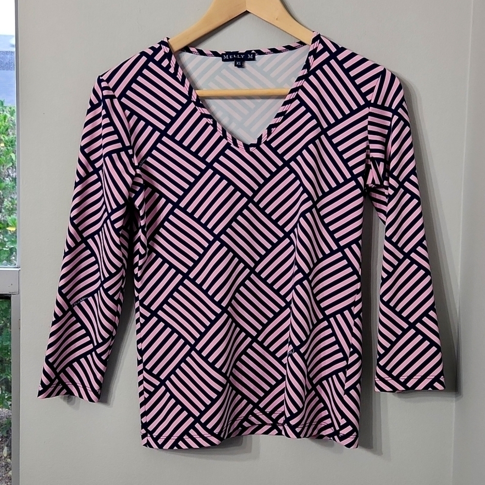 Melly M Jersey knit V-neck Pullover  X